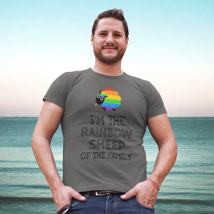 Camiseta Soy la oveja arcoiris de la familia