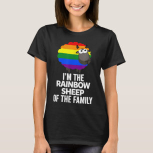 Camiseta Soy la oveja arcoiris de la familia LGBT Lesbi