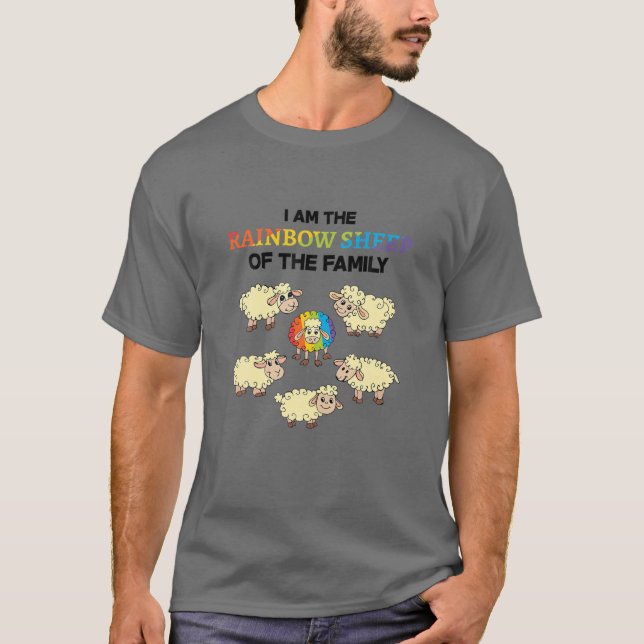 Camiseta Soy La Oveja Arcoiris De La Familia LGTB (Anverso)