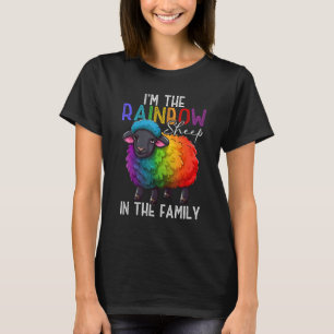 Camiseta Soy la oveja arcoiris de la familia por Lgbt negro