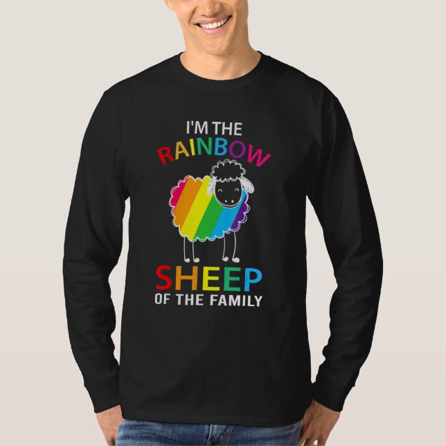 Camiseta Soy La Oveja Arcoiris De La Oveja Familiar (Anverso)