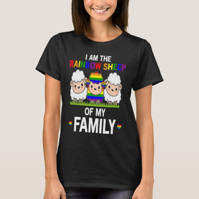 Camiseta Soy La Oveja Arcoiris De Mi Familia Orgullo LGBT F (Anverso)