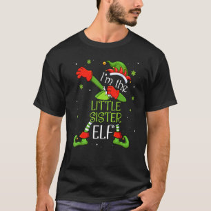 Camiseta Soy la pequeña hermana Elf Dabbing Santa Claus Xma