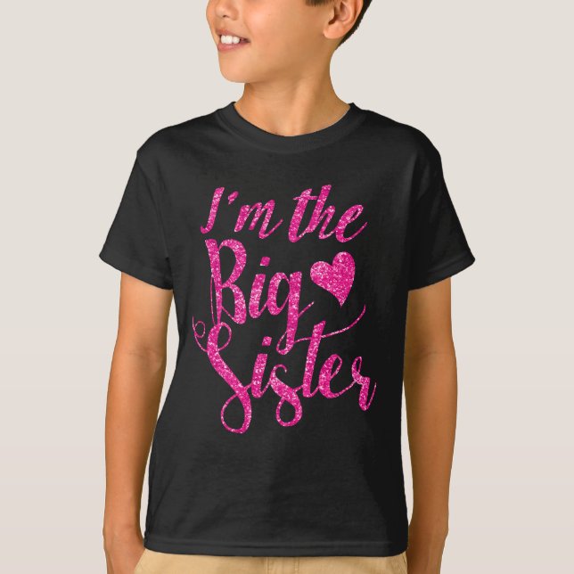 Camiseta Soy la Purpurina-Impresión rosada grande de (Anverso)