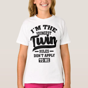 Camiseta Soy la regla gemela más joven que no me aplica