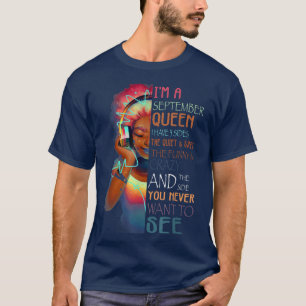 Camiseta Soy la Reina de Septiembre Tengo 3 Bandas Divertid
