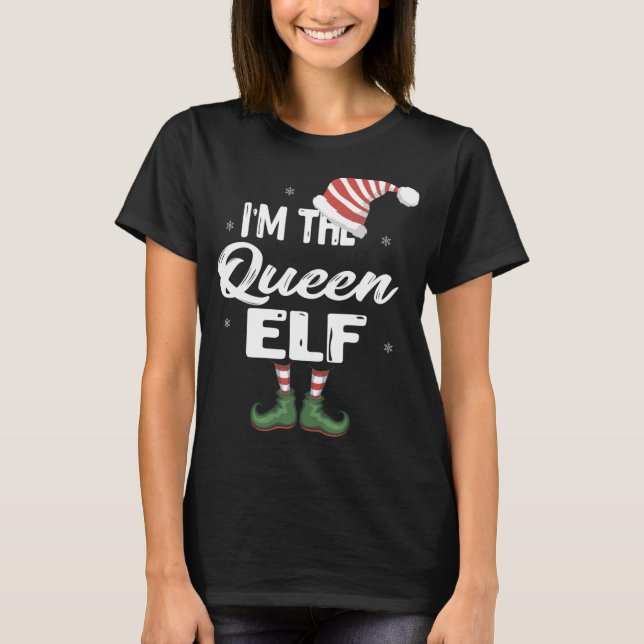 Camiseta Soy la Reina Elf Navidades Eve Xmas Elf Squad Cos (Anverso)