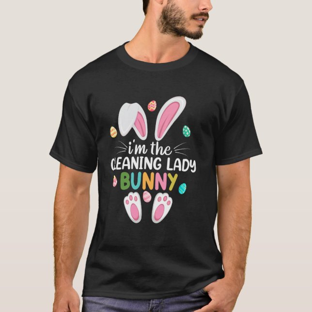 Camiseta Soy La Señora De La Limpieza Bunny Easter Familiar (Anverso)
