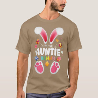 Camiseta Soy la tía Bunny Matching Family Feliz Pascua 