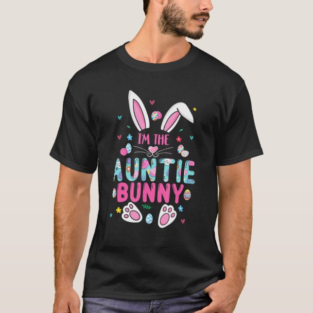 Camiseta Soy la tía conejita feliz dulce tía de Pascua (Anverso)