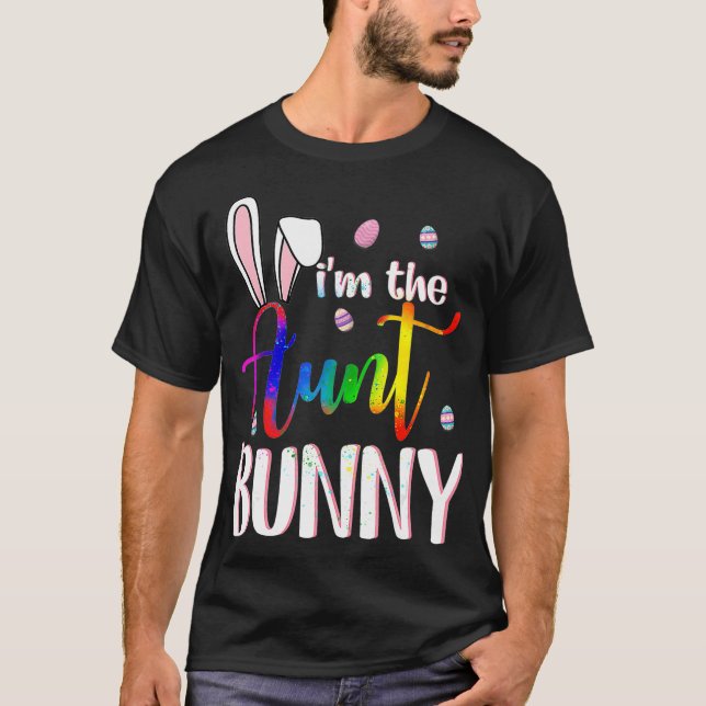 Camiseta Soy la tía Gay Lgbt Bunny Matching Family Easter (Anverso)
