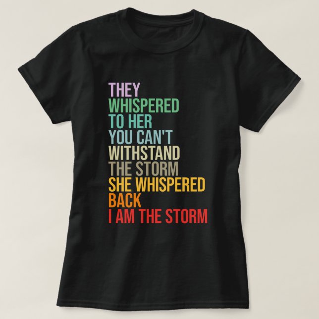Camiseta Soy La Tormenta (Diseño del anverso)
