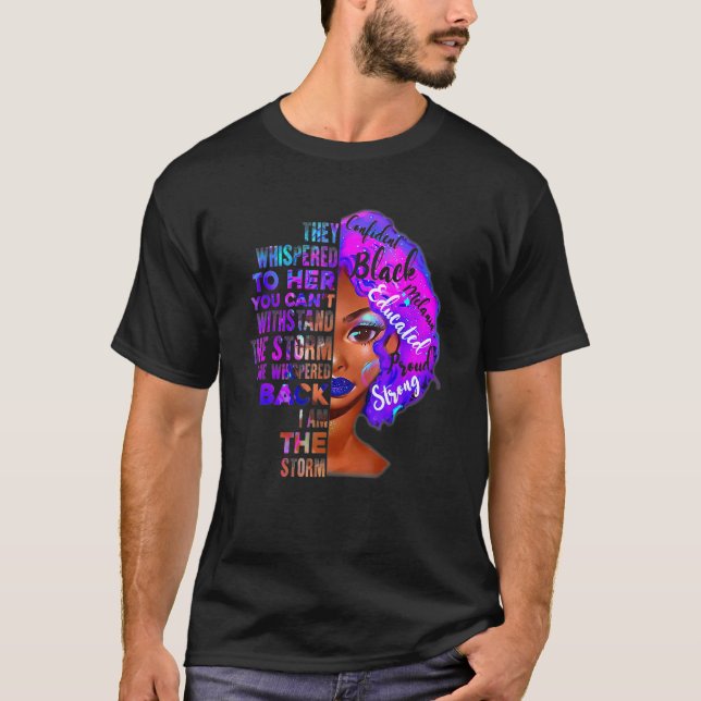 Camiseta Soy la tormenta afroamericana Melanin Black Afro (Anverso)
