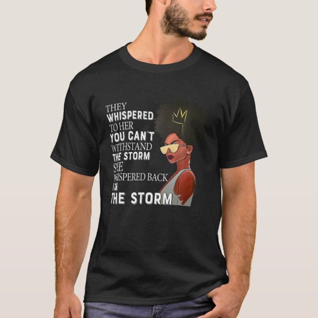 Camiseta Soy la tormenta afroamericana Melanin Black Afro (Anverso)