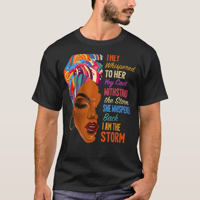 Camiseta Soy La Tormenta - Afroamericano Melanin Black Af (Anverso)