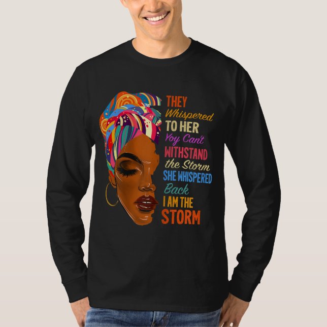 Camiseta Soy La Tormenta - Afroamericano Melanin Black Af (Anverso)
