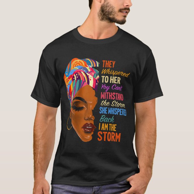 Camiseta Soy La Tormenta - Afroamericano Melanin Black Af (Anverso)