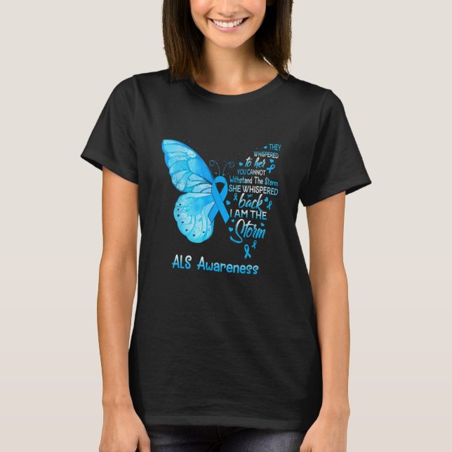 Camiseta Soy La Tormenta Als Sensibilización Mariposa (Anverso)