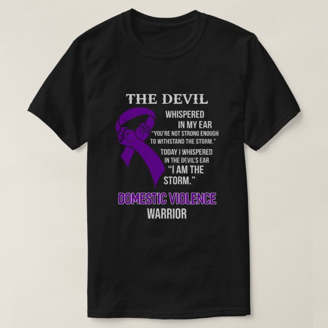 Camiseta Soy La Tormenta Apoya La Conciencia Sobre La Viole (Diseño del anverso)