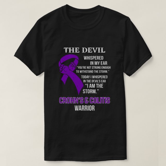 Camiseta Soy la tormenta apoyando la conciencia de Crohn so (Diseño del anverso)