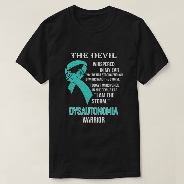Camiseta Soy La Tormenta Apoyo La Conciencia De La Disauton (Diseño del anverso)