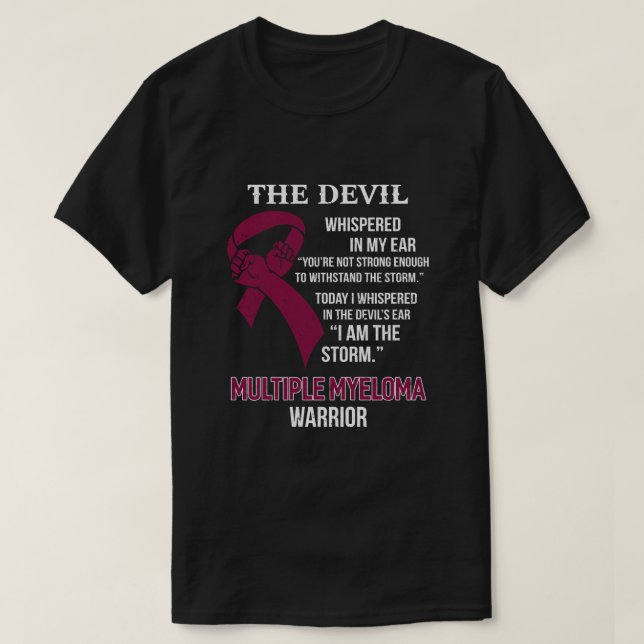 Camiseta Soy La Tormenta Apoyo La Conciencia Del Mieloma Mú (Diseño del anverso)