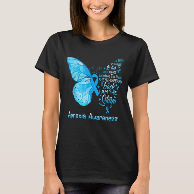 Camiseta Soy La Tormenta Apraxia Sensibilización Mariposa (Anverso)