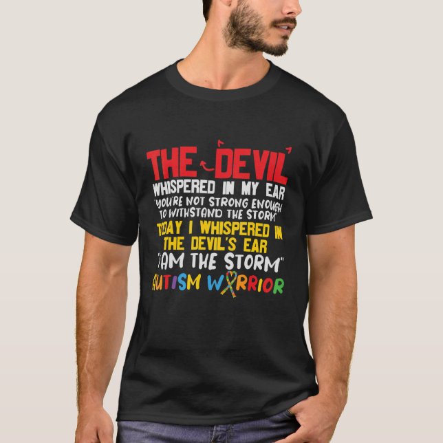 Camiseta Soy La Tormenta Autismo Guerrero Conciencia Autism (Anverso)