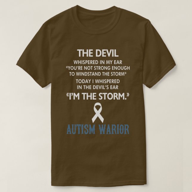 Camiseta Soy La Tormenta Autismo Guerrero Conciencia De Aut (Diseño del anverso)