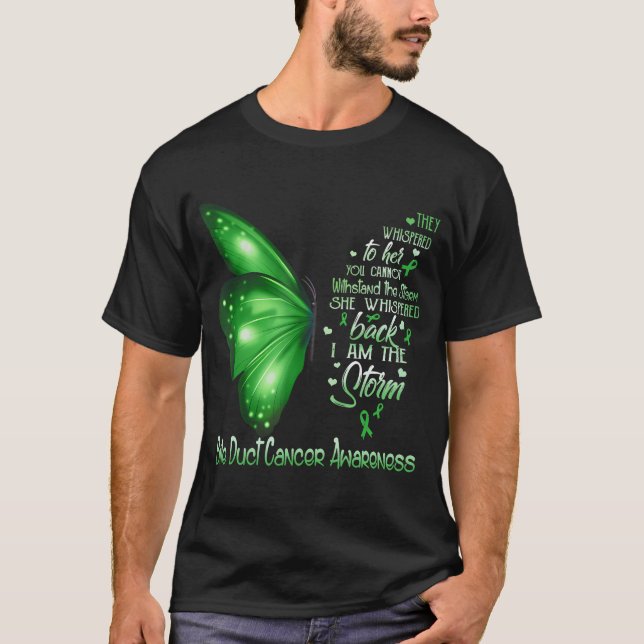 Camiseta Soy La Tormenta Bile Duct Conciencia Del Cáncer Bu (Anverso)