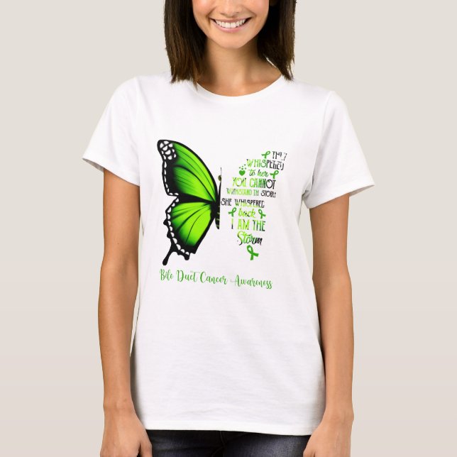 Camiseta Soy la tormenta Bile Duct Conciencia sobre el cánc (Anverso)