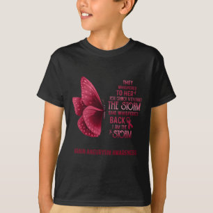 Camiseta Soy La Tormenta Cerebro Aneurysm Awareness Butterf