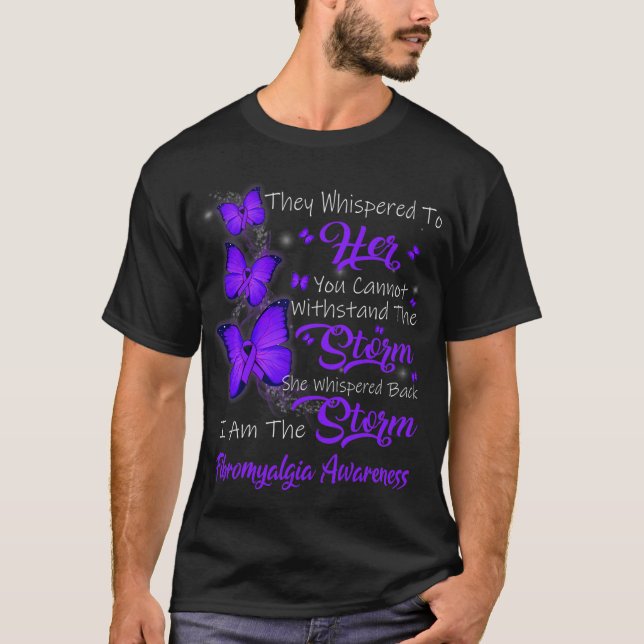 Camiseta Soy La Tormenta Conciencia de Fibromialgia  (Anverso)