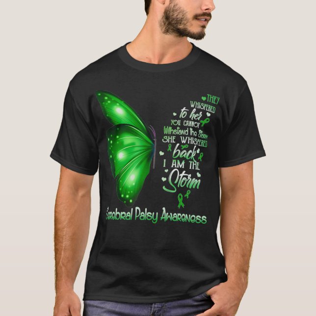Camiseta Soy la tormenta Conciencia de la Parálisis Cerebra (Anverso)