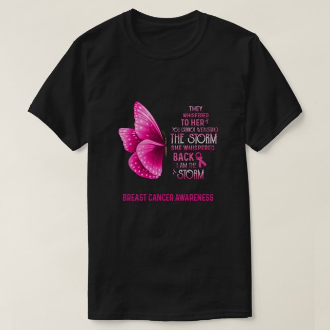 Camiseta Soy La Tormenta De Conciencia Sobre El Cáncer De M (Diseño del anverso)