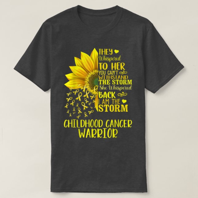 Camiseta Soy La Tormenta De Fuerte Guerrero Del Cáncer Infa (Diseño del anverso)