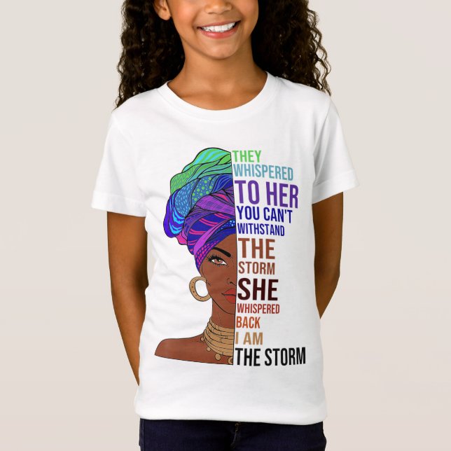 Camiseta SOY LA TORMENTA DEL Orgullo Africano Afrocéntrico  (Anverso)