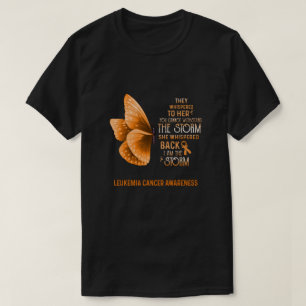 Camiseta Soy La Tormenta Leukemia Conciencia Del Cáncer Mar