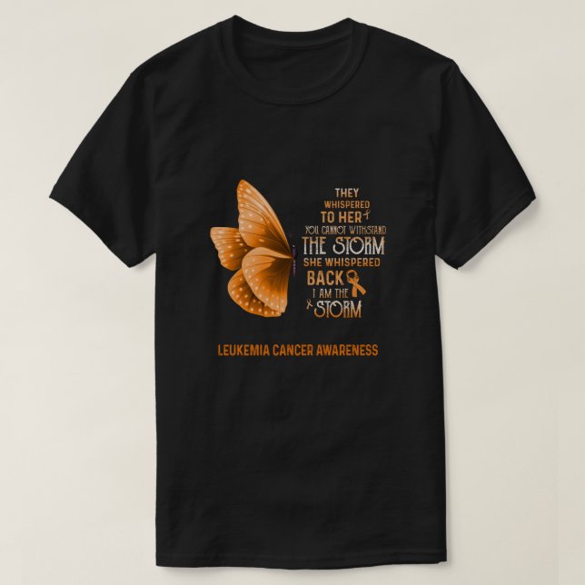 Camiseta Soy La Tormenta Leukemia Conciencia Del Cáncer Mar (Diseño del anverso)