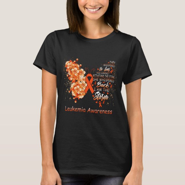 Camiseta Soy La Tormenta Leukemia Sensibilización Mariposa (Anverso)