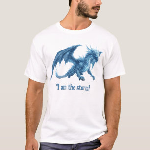 Camiseta Soy La Tormenta Majestuoso Dragón De Hielo Azul