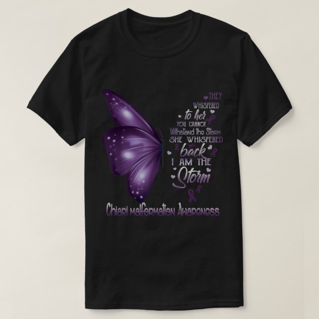 Camiseta Soy la tormenta malformación de Chiari Conciencia  (Diseño del anverso)