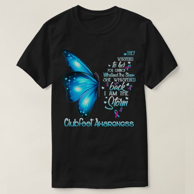 Camiseta Soy la tormenta Mariposa de Conciencia Campeones (Diseño del anverso)