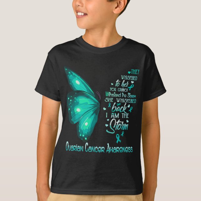 Camiseta Soy la tormenta Mariposa de Conciencia sobre el Cá (Anverso)