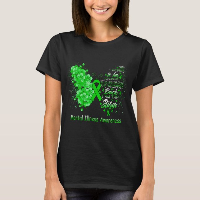 Camiseta Soy La Tormenta Mental Illness Awareness Butterfly (Anverso)