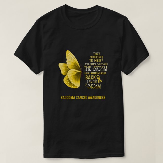 Camiseta Soy La Tormenta Sarcoma Concienciación Sobre El Cá (Diseño del anverso)