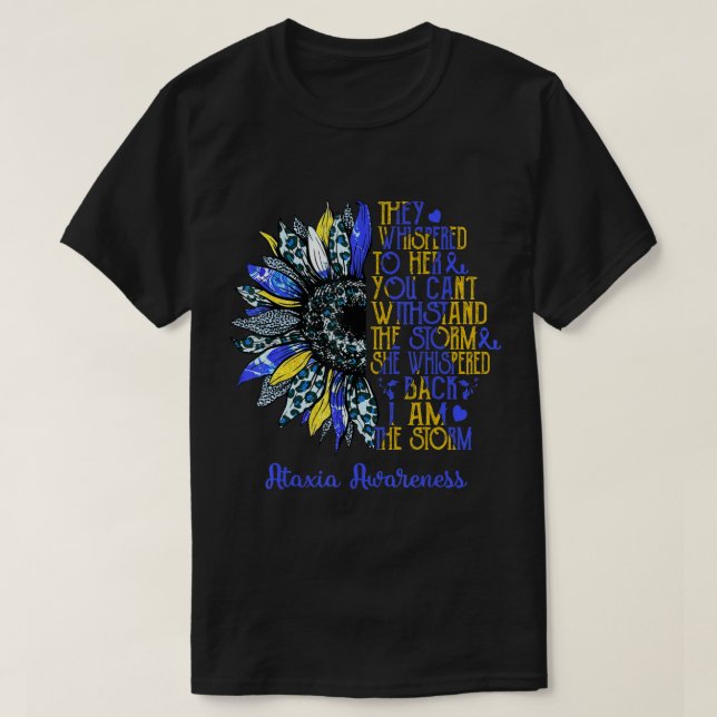 Camiseta Soy la tormenta Sunflower Leopard Ataxia Warrior S (Diseño del anverso)