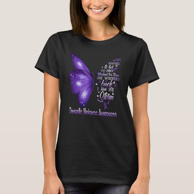 Camiseta Soy La Tormenta Violencia Doméstica Conciencia But (Anverso)