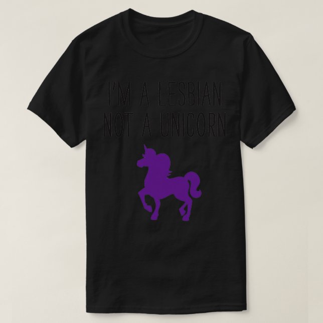 Camiseta Soy lesbiana, no unicornio (Diseño del anverso)