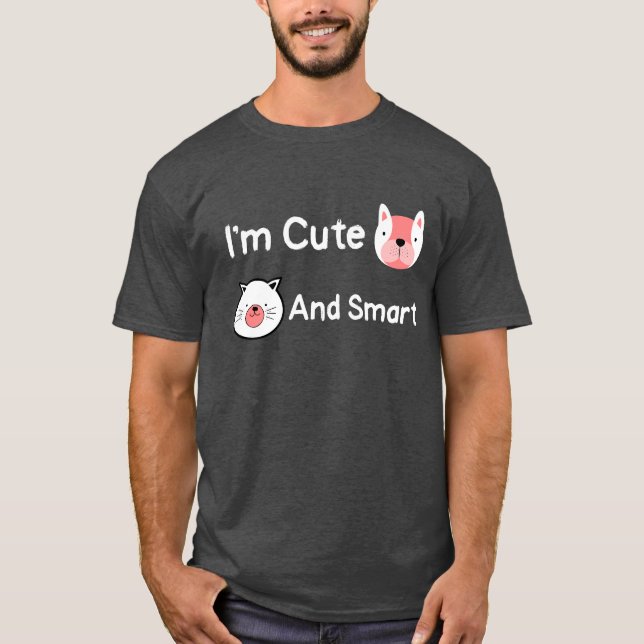 Camiseta Soy lindo e inteligente Mascotas de Animales Diver (Anverso)